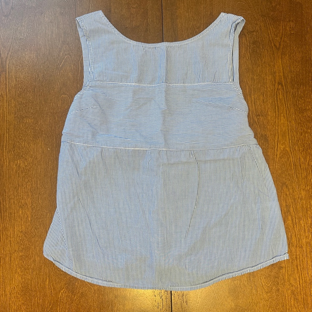 Naked Zebra Navy and White Striped Blouse